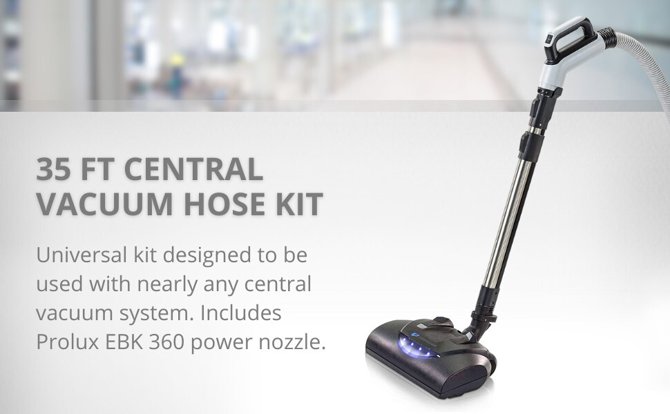 Prolux 35 ft Central Vacuum Cleaner Hose Powerhead and Tool Kit (DIRECT CONNECT)
