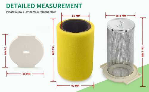 Air Filter & Guide & END CAP For Yamaha Kodiak 400 YFM400 YFM400FW 1993 - 1999