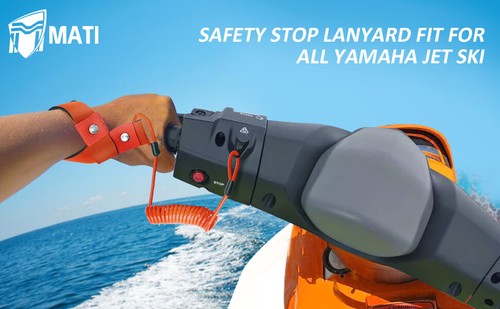 2PCS Stop Kill Safety Key Lanyard for Yamaha All Jet Ski WaveRunner WaveVenture