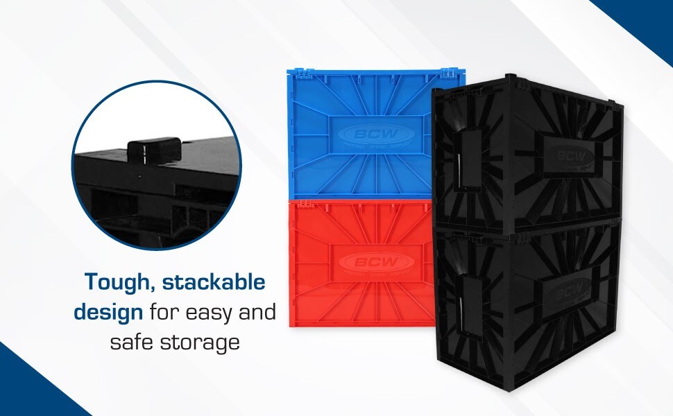 BCW MultiColor Short Comic Book Bin 4 Pack contains 1 Each  Black Blue Green Red