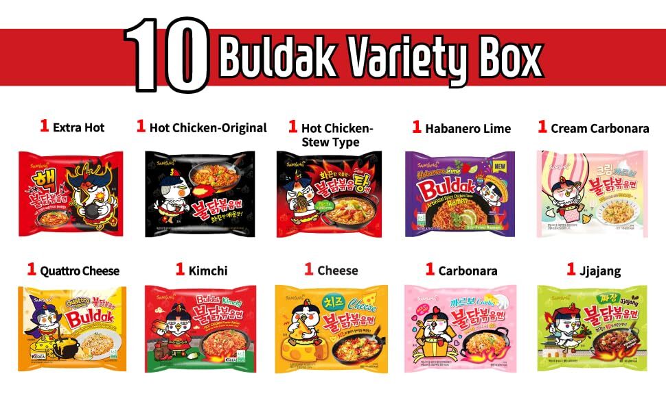 Samyang Buldak Ramen Hot Chicken - Flavor Mix Variery Pack