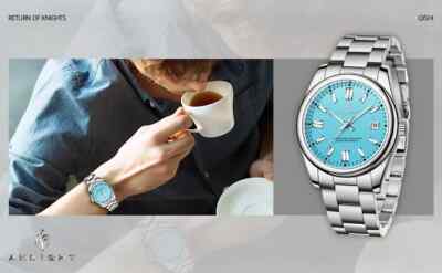   AKNIGHT Watch for Men Analog Waterproof Chronograph,Stainless Steel