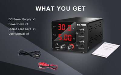 DC Power Supply Adjustable 30V 5A/10A Precision Variable Digital LED Lab Grade