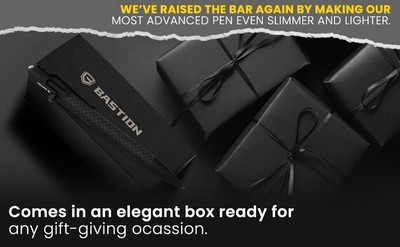 BASTION SLIM BOLT ACTION PEN Black Carbon Fiber Stainless Steel Ballpoint Pens