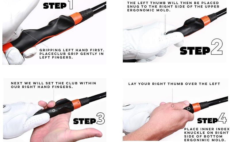 Golf Grip Trainer Attachment Improve Hand Positioning Swing Training Practice