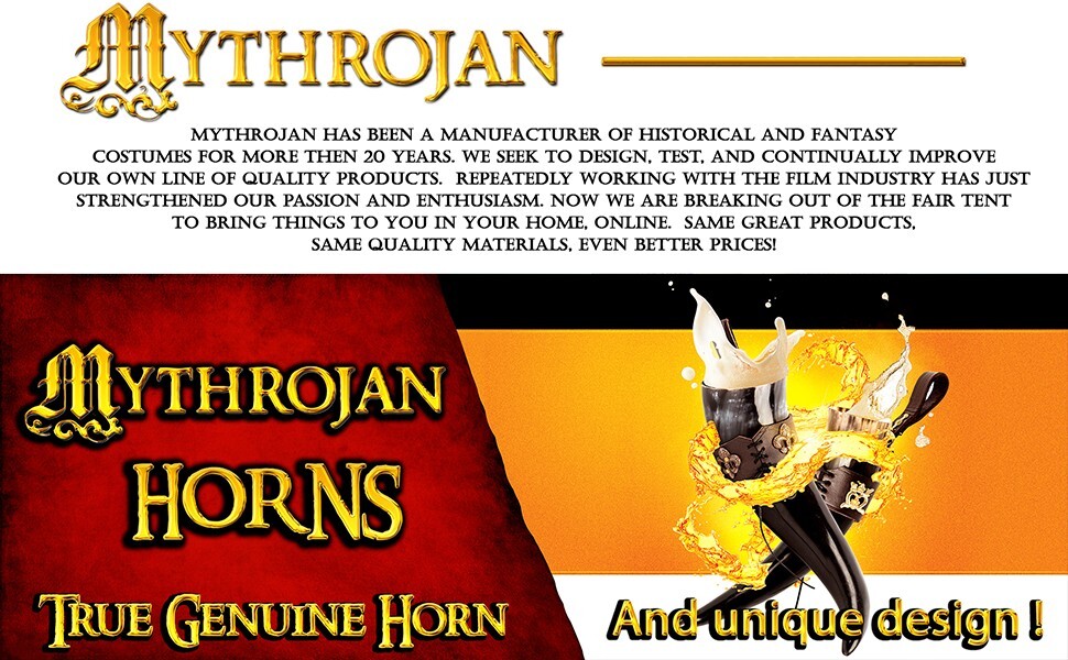 Medieval Leather Strap with Solid Brass Buckle for Horn Tankard and Mugs Brown