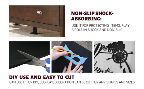 20MM 59"x12" Rubber Adhesive Pads Closed Cell Foam Sheet Neoprene Insulation pad