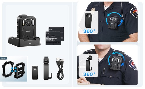 BOBLOV B4K2 4K police Camcorder Video Camera GPS Body Worn Camera 12hours Record