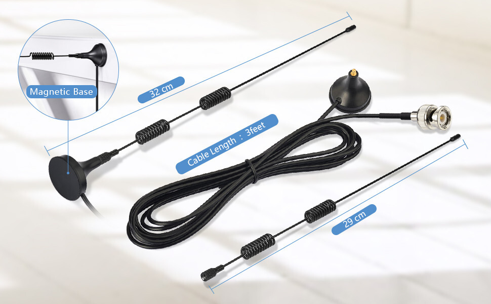 VHF UHF Police Scanner Antenna BNC Male for Radio Shack Police Scanner Ham Radio