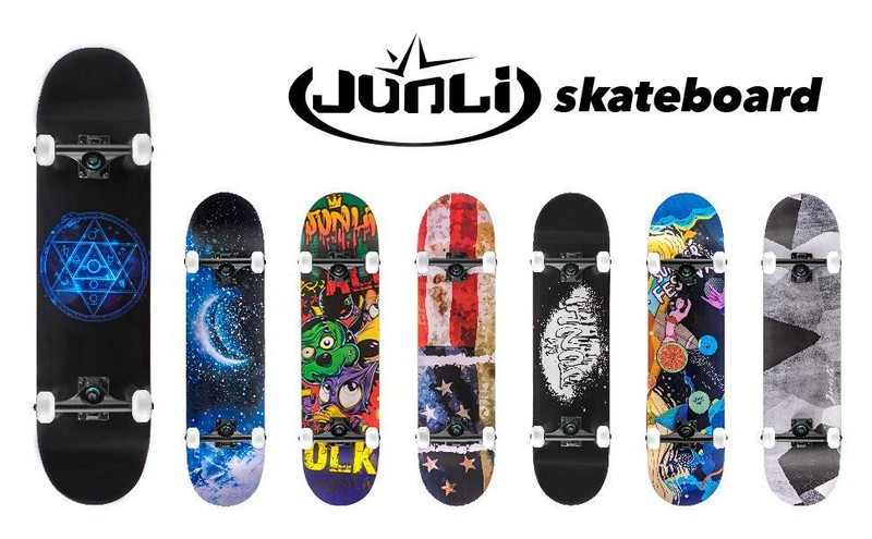 JUNLI Skateboard Complete American Flag 31 x 8" Concave Maple Deck + T Tool ....