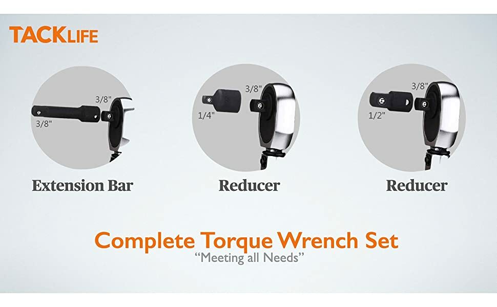 TACKLIFE 3/8-Inch Drive Click Torque Wrench 10-80 ft.-lb. / 13.6-108.5 Nm.-HTW1A