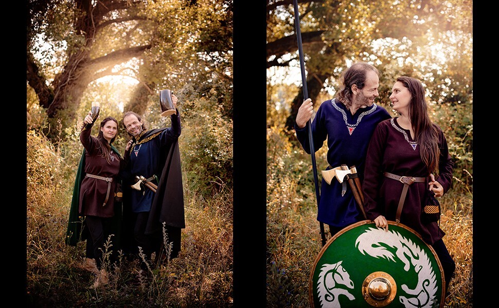 Medieval Leather Strap with Solid Brass Buckle for Horn Tankard and Mugs Brown