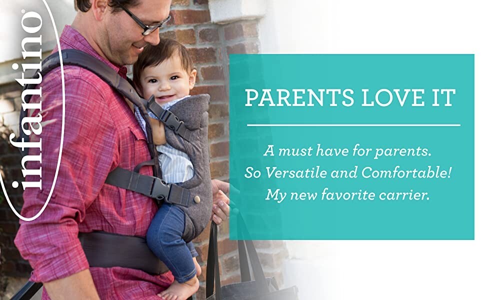 Infantino Flip Advanced 4-in-1 Carrier front and back carry newborns 8-32 lbs