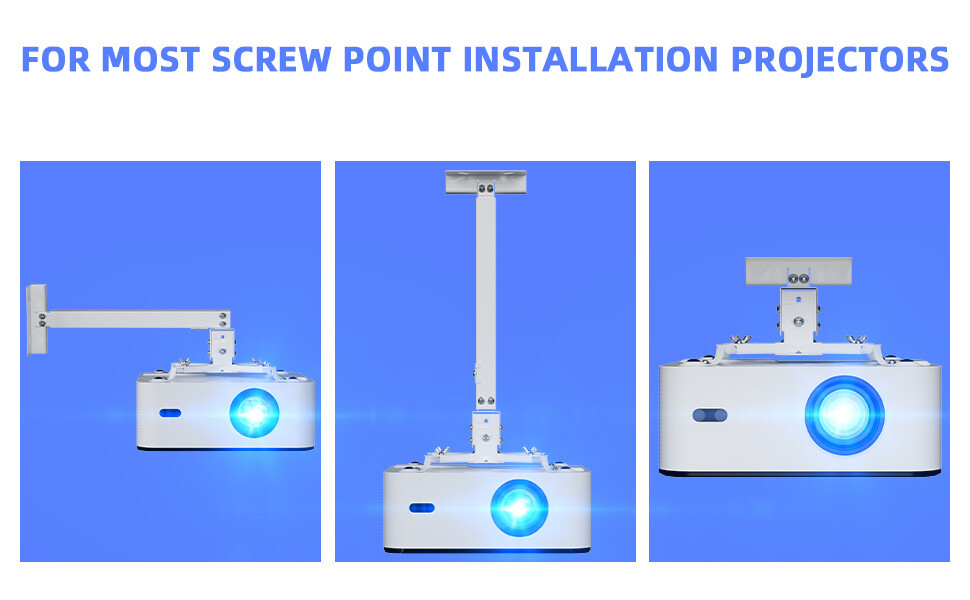 3in1 Universal 360° Swivel Tilt Projector Mount Ceiling Wall Holder Bracket 13kg