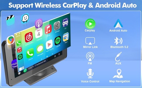 [Hieha] 2024 Newest Wireless Portable Apple CarPlay Android Auto-Open Box