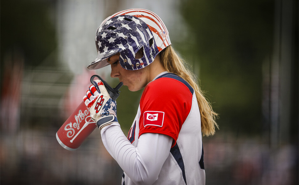 Mato & Hash 32oz Softball Laser Engraved Water Bottle