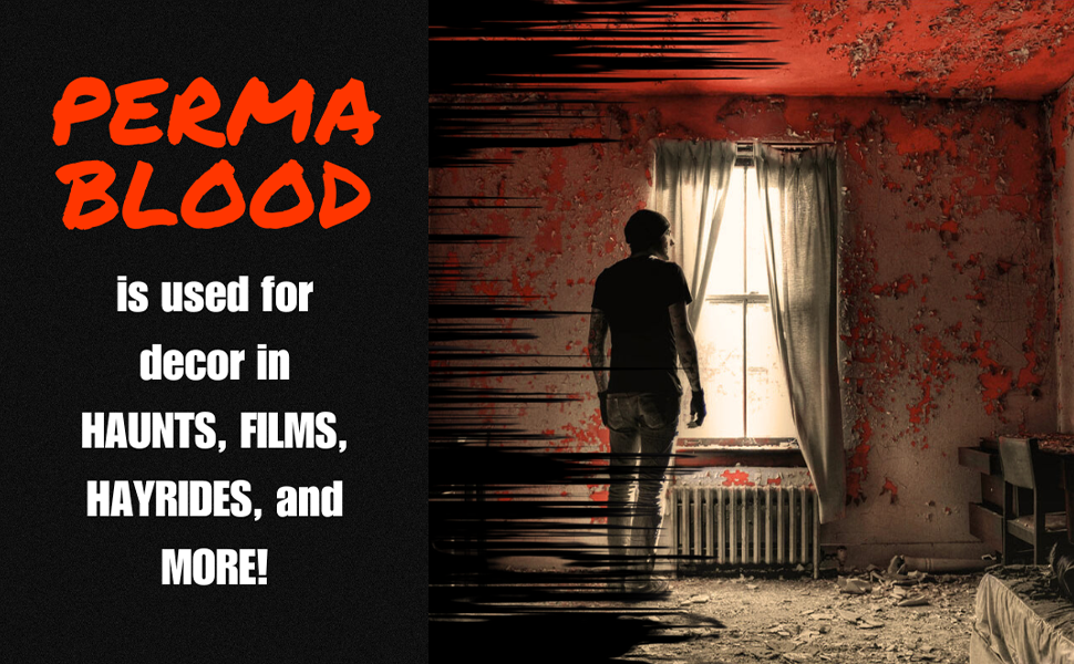Perma Blood 16 Oz - PERMANENT Fake Blood! Perfect for Haunts, Gore, and Props!