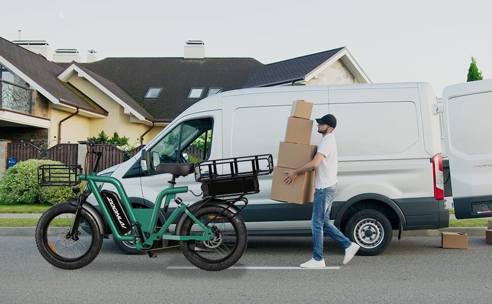 Electric Bike For Adult Dual Battery 48V 30AH Cargo Ebike 60 Miles Range New