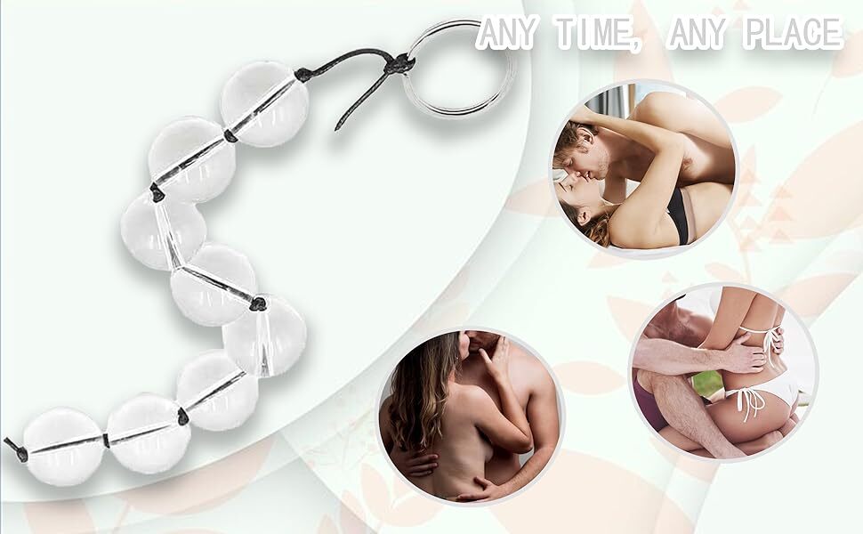 Glass Beads Anal Butt Plug Anal Balls Massager Vagina G-Spot Stimulate Sex Toys