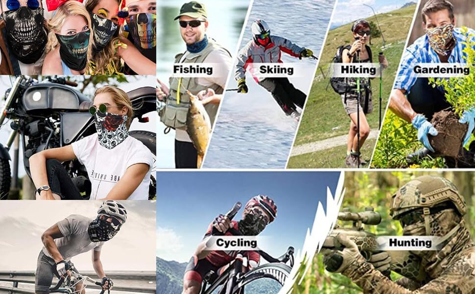 Seamless Turban Tube Sun Mask Motorcycle Sports Headband Face Cover Neck Scarf