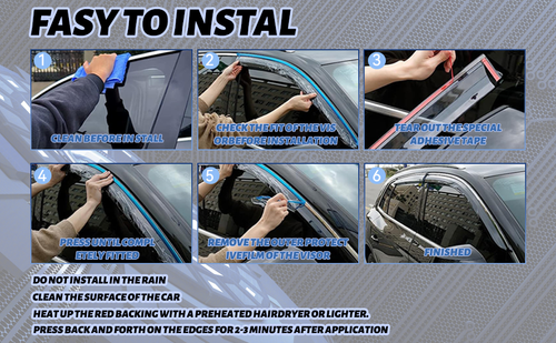 For 2018-2022 Honda Accord JDM Mugen Style Window Visors Rain Guards Deflector