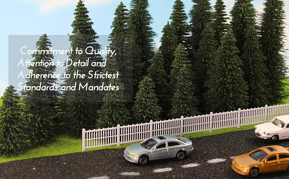 Evemodel 40pcs Model Pine Trees Deep Green Pines HO O N Z Scale Model Railroad