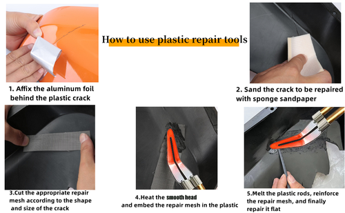 200W Plastic Welder Ki Soldering Tool Car Bumper Repair Welding Gun 1200 Staples