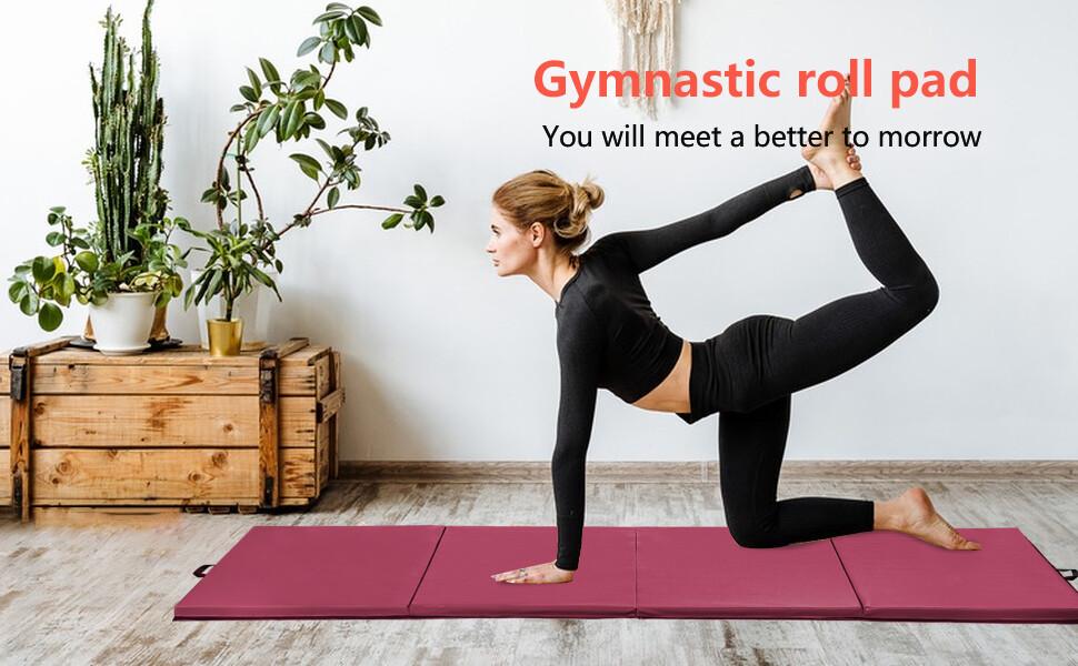 All color 4"x8"x2" Thick Folding Panel Gymnastics Mat Gym Fitness Exercise Mat