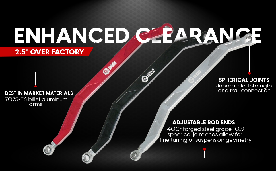 Freedom Off-Road 14-16 RZR High Clearance Heavy Duty Radius Rod Set (4) - Polish
