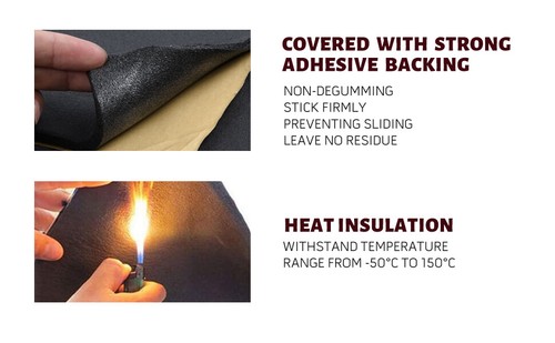 4sheet Adhesive Neoprene Rubber Sheet Sponge Foam Pad for Car Van Truck 12"x8.2"