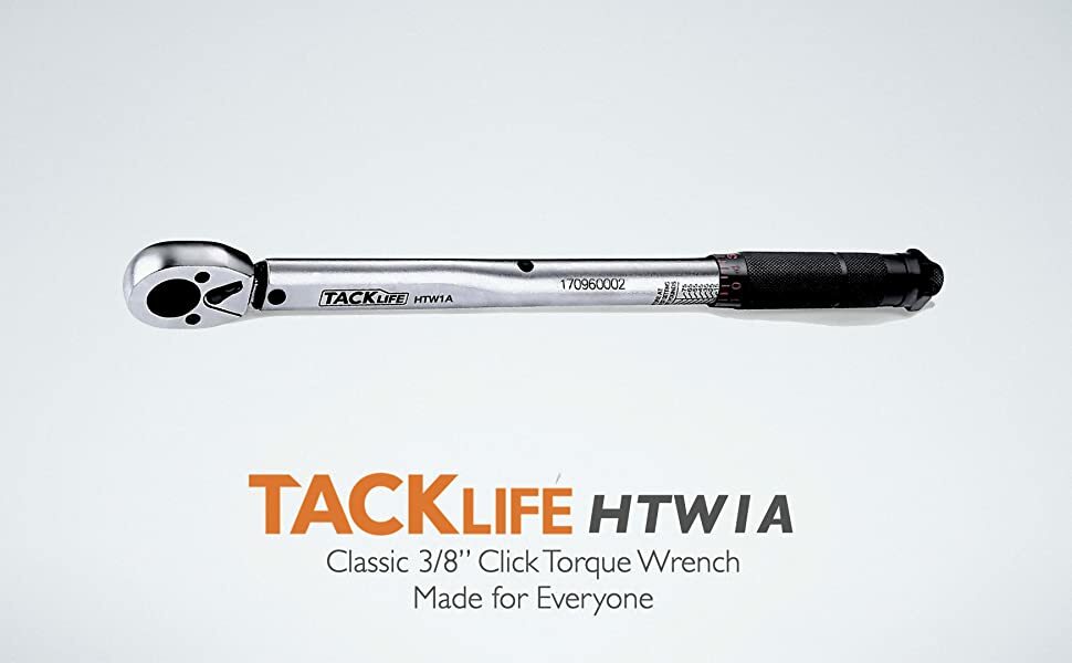 TACKLIFE 3/8-Inch Drive Click Torque Wrench 10-80 ft.-lb. / 13.6-108.5 Nm.-HTW1A