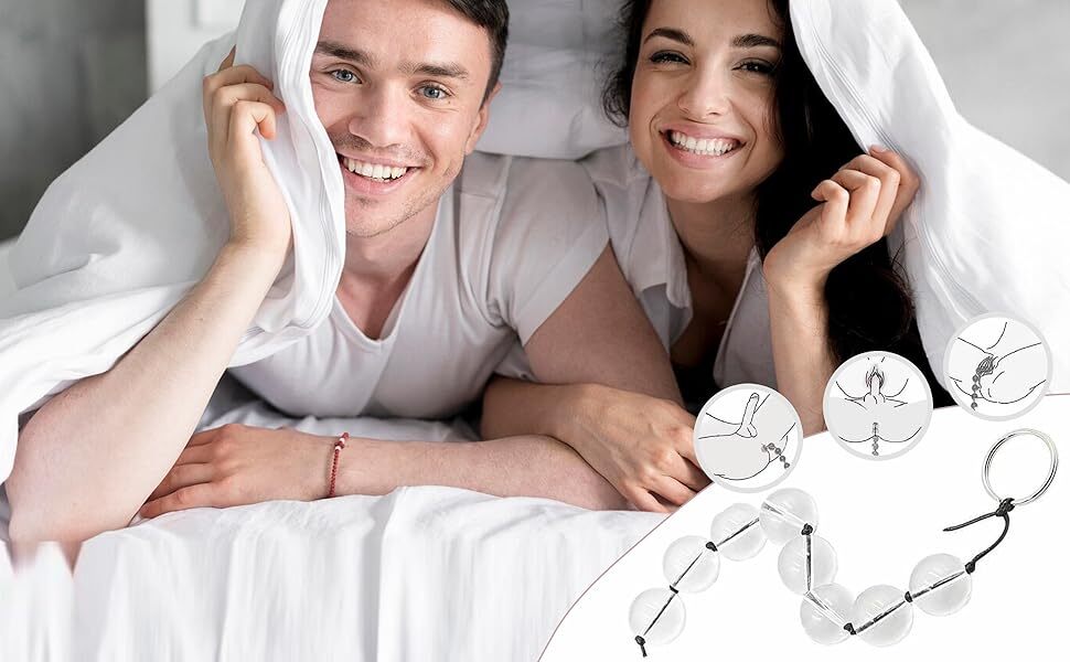 Glass Beads Anal Butt Plug Anal Balls Massager Vagina G-Spot Stimulate Sex Toys