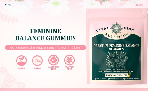 Premium Feminine Balance 60 Gummies Ph Maintain Vaginal Ph Balance Healthy 