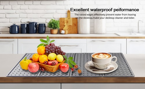 Silicone Draining Board Mat Dish Drying Mat Folding Draining Mat Pad Drainer Mat