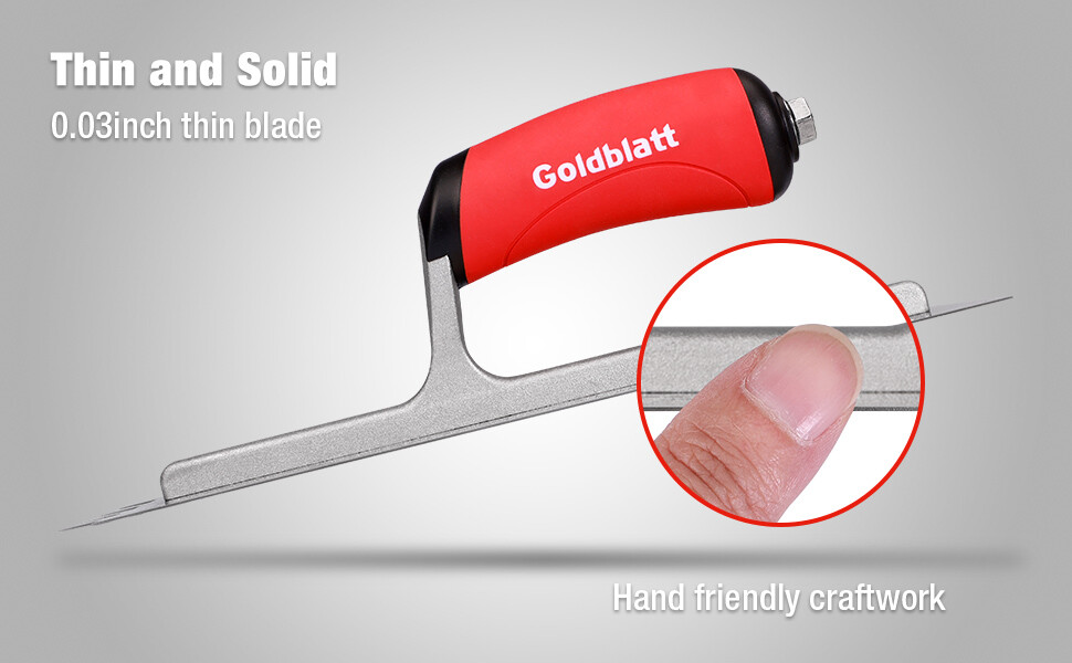 Wall Floor Tile Plastering Trowel 1/2" Square Stainless Steel Soft Grip Handle