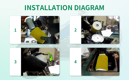 Air Filter & Guide & END CAP For Yamaha Kodiak 400 YFM400 YFM400FW 1993 - 1999