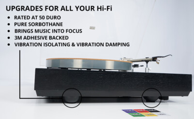 Tuneful Cables 2'' Sorbothane Vibration Isolation Feet For  Turntables & Stereos