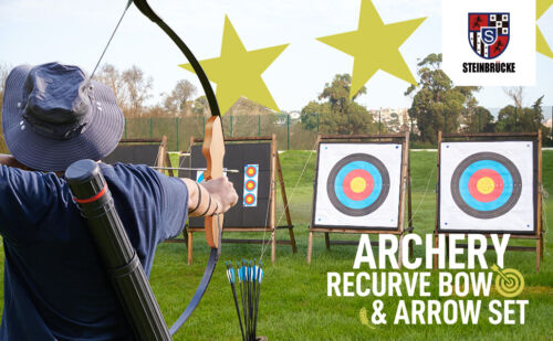 Takedown Recurve Bow Set & Bow Sight & Arrow Rest Hunting + 10pcs Arrows Archery