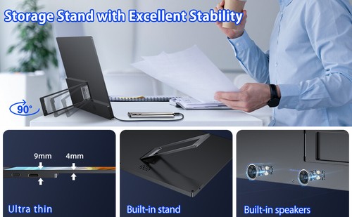 UPERFECT Portable Monitor 13.3" 4K 3840 x 2160 USB-C IPS Screen For Macbook NEW!