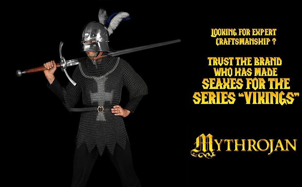 Templar Chainmail Shirt Medieval Knight Armor Butted Half Sleeves Black Steel