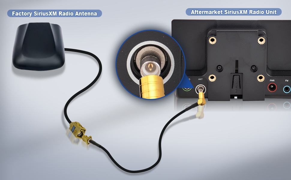 Satellite Radio Antenna Adapter Fakra Curry Code K Male to SMB RA Pigtail Cable