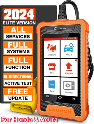 2024 LAUNCH Creader Elite For HONDA OBD2 Scanner Car Diagnostic Tool ABS SRS