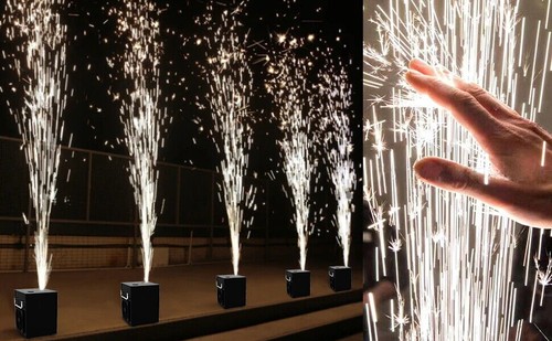 2PCS Cold Spark Machine 700W Stage Effect DMX Firework Wedding 6.6-9.8ft w/Case