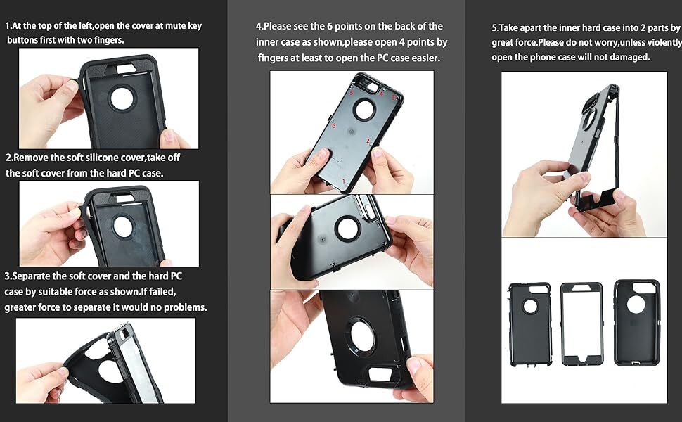 For iPhone SE 8 7 6S Phone Case Cover Heavy Duty Shockproof + Screen Protector