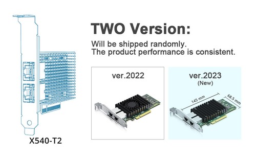 For Intel X540 T2 10GB Enternet Card Dual RJ45 Ports PCIe x8 10GB Network Card 