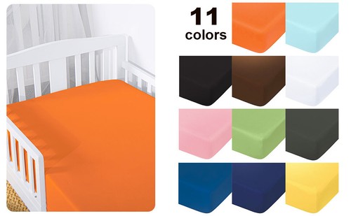 High Quality Crib Fitted Sheet Easy Care Sheet Multiple Colors Choices