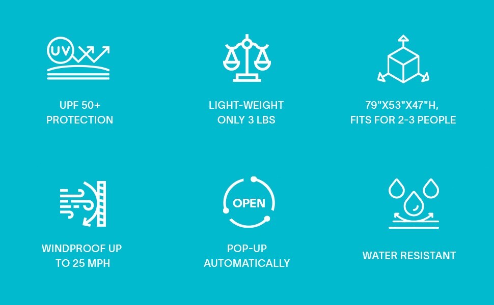 Alvantor Beach Tent Canopy Tent Pop Up Sun Shade Shelter Outdoor Camping Tent