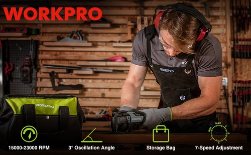 WORKPRO Oscillating Multi-Tool Kit Corded Quick-Lock Replaceable Oscillating Saw