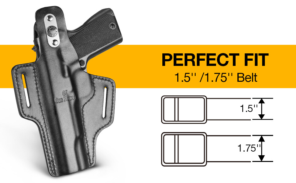 OWB Full Grain Leather Holster for Colt/Kimber/Springfield Most 1911 5'' No Rail