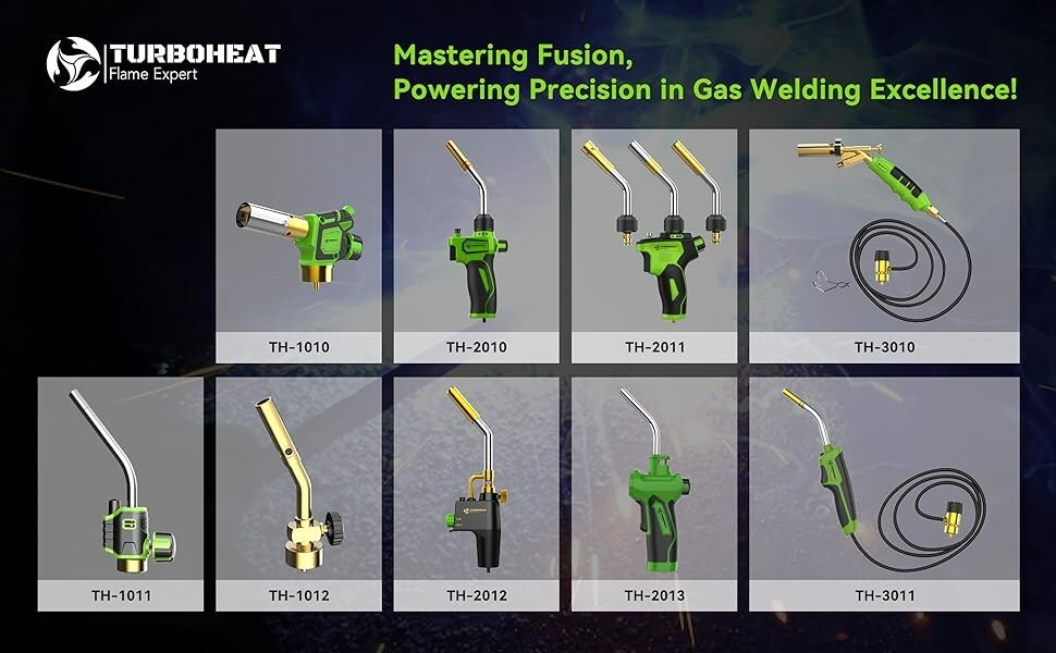 Propane Torch Head 3xNozzle Auto Trigger Start MAPP MAP Gas Blow Torch Soldering